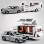 Rolls Royce Cullinan RV Trailer Camping Model Car Alloy Diecast Toy Vehicle